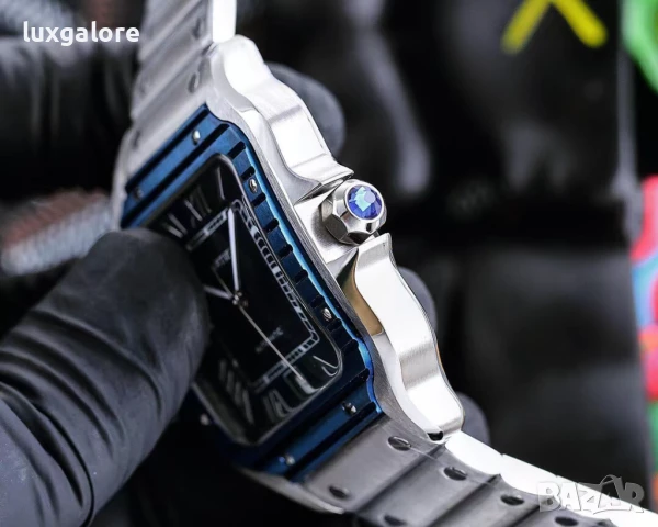 Мъжки часовник Cartier Santos de Cartier с автоматичен механизъм, снимка 4 - Мъжки - 51399360