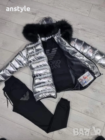 Зимно яке с естествен косъм/реплика/