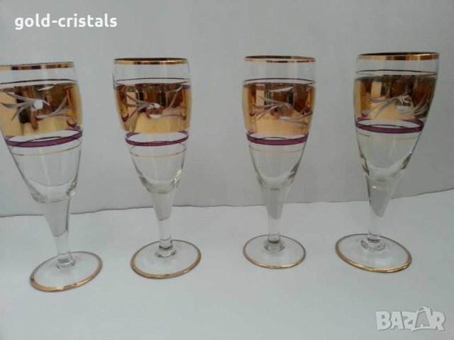 антикварни чаши с позлата  гравирани, снимка 12 - Антикварни и старинни предмети - 31627809