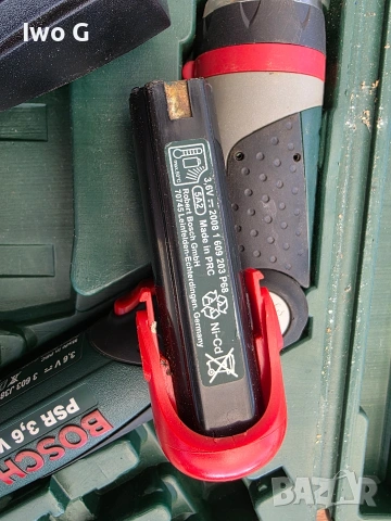 Bosch PSR 3,6 V за рециклиране – със зарядно и оригинален куфар, снимка 4 - Отвертки - 54233524