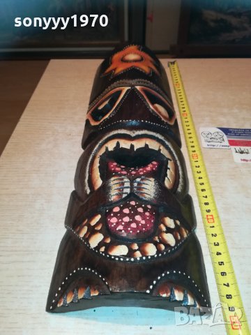 Маска от дърво за стена-кукер 3112201024, снимка 8 - Колекции - 31265234