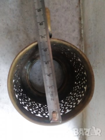 четири месингови подстакана арт деко, снимка 3 - Други ценни предмети - 37651385