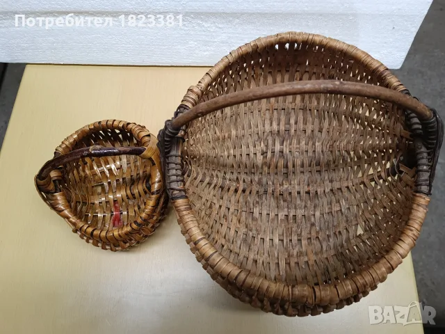 Стари плетени кошници, снимка 5 - Антикварни и старинни предмети - 55966978