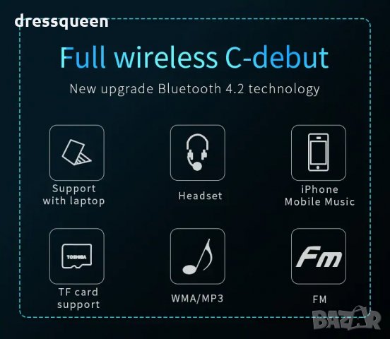 TM-061 Геймърски слушалки с Bluetooth Стерео и еквалайзер, снимка 10 - Bluetooth слушалки - 30256017