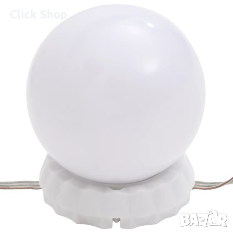 Тоалетка с LED, бяла, 96x40x142 см, снимка 7 - Тоалетки - 40739845