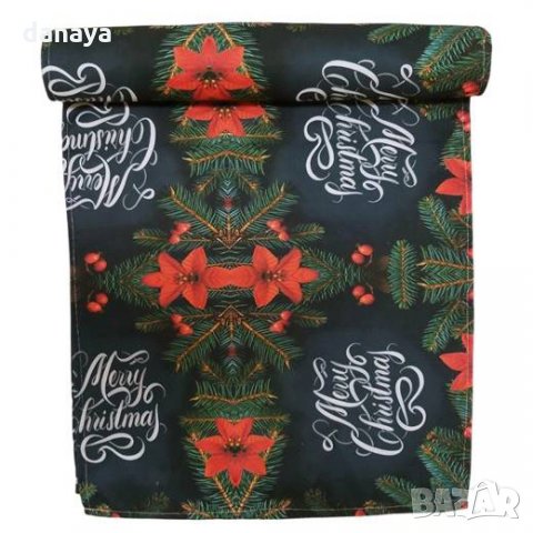 2544 Коледен тишлайфер за маса 140x37cm, снимка 5 - Покривки за маси - 34885138