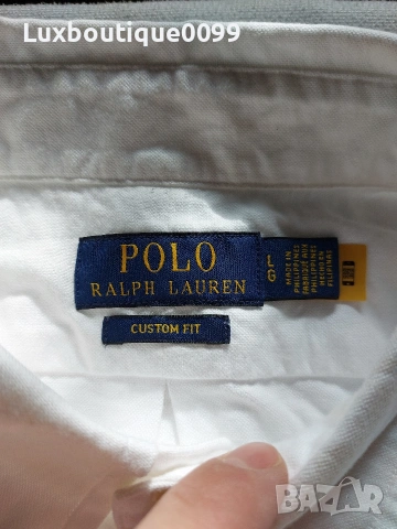 Мъжка риза Ralph Lauren Custom slim fit L, снимка 5 - Ризи - 53919046