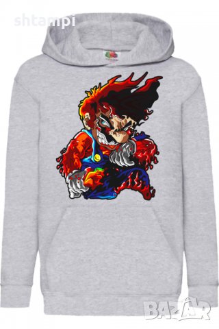 Детски Суитчър/Суитшърт Mario Flame,Super Mario,Игра,Подарък,Изненада,Забавление,Рожден Ден, снимка 2 - Детски анцузи и суичери - 38359494