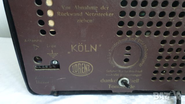 Старо бакелитово колекционерско радио Köln - Lorenz; Berlin, снимка 4 - Антикварни и старинни предмети - 44159015