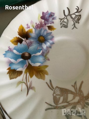 Английски подаръчен комплект за чай/кафе за сребърна сватба, снимка 10 - Сервизи - 40305102