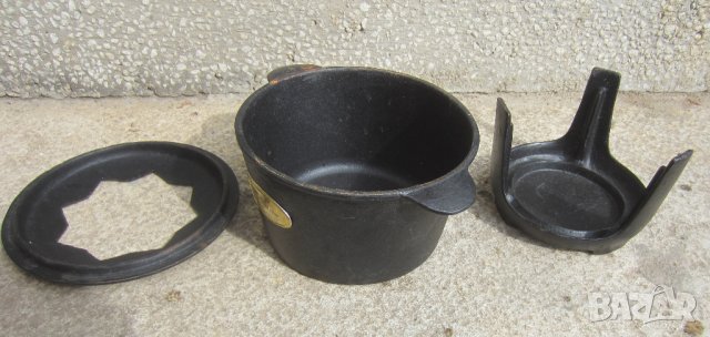 Fondue стар уред за фондю от 3 части, метал, снимка 3 - Съдове за готвене - 30246987