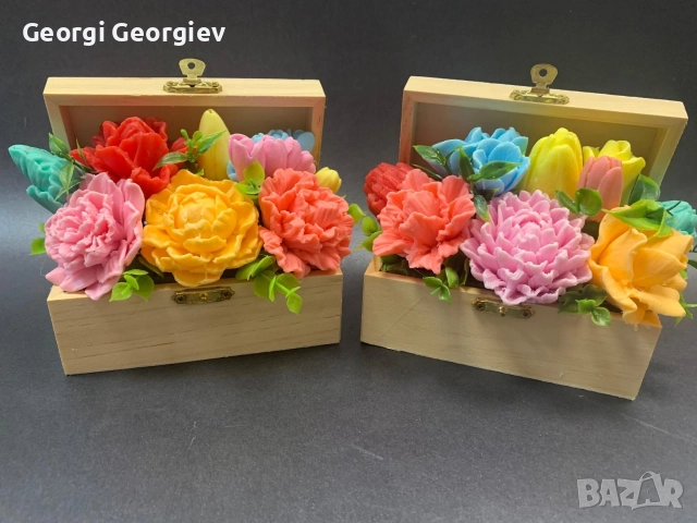 цветя изработени с глицеринов ароматен сапун и Българска роза 🌹 Стара Загора Център ., снимка 10 - Изкуствени цветя - 52838977