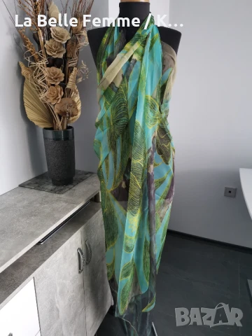 Парео от 100% коприна с размер 180/125 см., снимка 7 - Шалове - 50671760