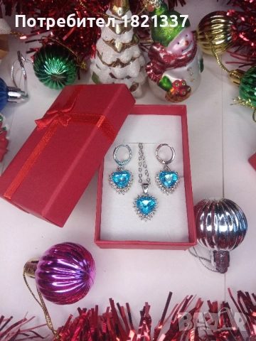 Комплект колие и обици , снимка 7 - Бижутерийни комплекти - 52741709