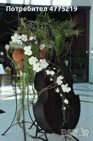 Декоративен контрабас бар шкаф - метал, ръчна изработка, винен шкаф 13 бутилки, снимка 7 - Бюфети - 53948074