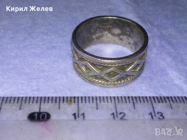 Стар РЕТРО ОРНАМЕНТИРАН СРЕБЪРЕН ПРЪСТЕН ОКСИДИРАНО СРЕБРО 925 с ПАТИНА ХАЛКА РЪЧНА ИЗРАБОТКА 40621, снимка 10 - Пръстени - 42644116