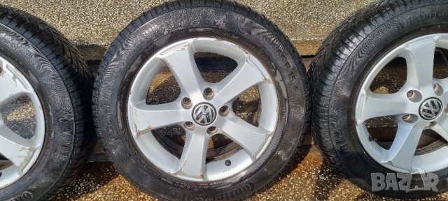 Лети джанти 5x112 vw audi R15 continental 195/65r15, снимка 4 - Гуми и джанти - 36845299