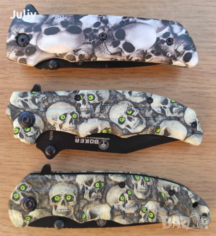 Сгъваем нож /черепи/ 3 модела, снимка 3 - Ножове - 36826522