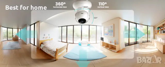 LItokam Wifi въртящи се камери- 2 бр. 2K, снимка 5 - IP камери - 47508825