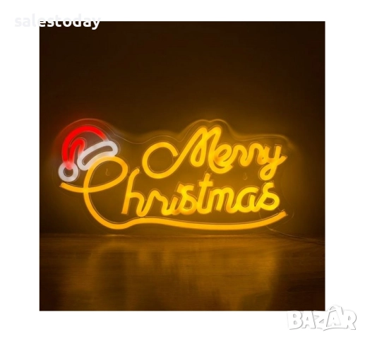 Светещ надпис Весела Коледа/ Merry Christmas, 42см
