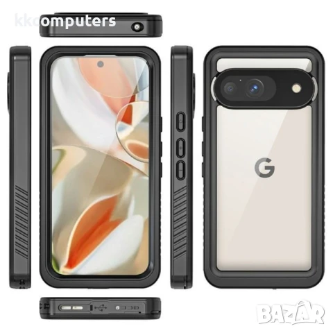 Google Pixel 9 REDPEPPER Водоустойчив / Удароустойчив Калъф + Скрийн Протектор – Черен, IP68, снимка 2 - Калъфи, кейсове - 50797362