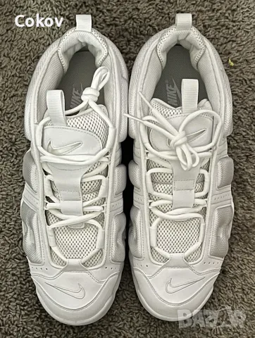 NIKE AIR MORE UPTEMPO LOW TRIPLE WHITE, снимка 4 - Маратонки - 56425199