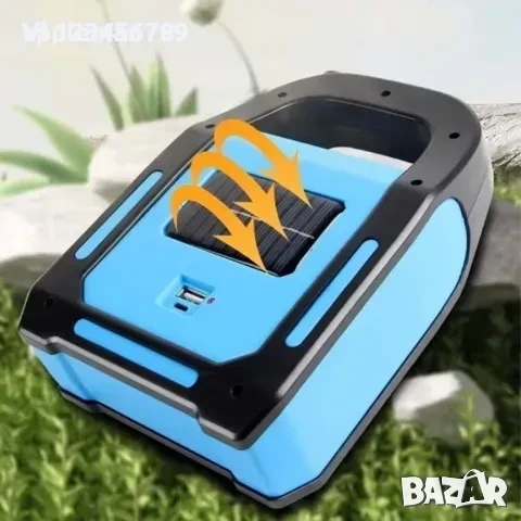 Соларен LED Фенер, 3 източника на светлина, Изход за зареждане на телефон, снимка 2 - Къмпинг осветление - 54003841