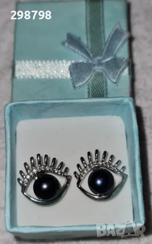 Дамски обеци от естествени перли и сребро, снимка 2 - Обеци - 36078975