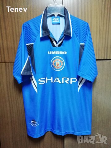 Manchester United Umbro Vintage оригинална тениска фланелка Манчестър Юнайтед 1996/1997/1998 Third L, снимка 1 - Тениски - 39953347