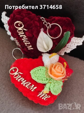 Плетени сърца за Свети Валентин или осми март , снимка 6 - Декорация за дома - 53275179