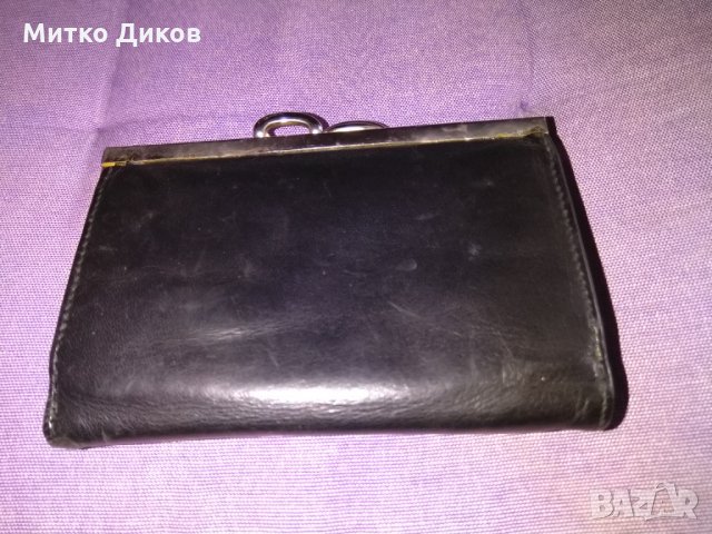 Портмоне двойно Т естествена кожа 120х85мм, снимка 2 - Портфейли, портмонета - 32150428