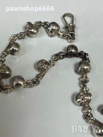 Сребърна верижка за джобен часовник, снимка 16 - Антикварни и старинни предмети - 51455277