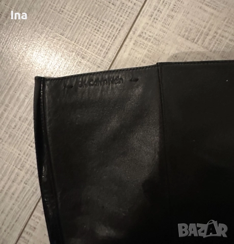 Едтествена кожа ботуши келвин клайн, снимка 4 - Дамски ботуши - 51762831