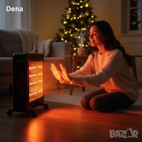 Кварцова печка 2200W с 4 тръби – бързо отопление и нисък разход, снимка 4 - Други стоки за дома - 52463828