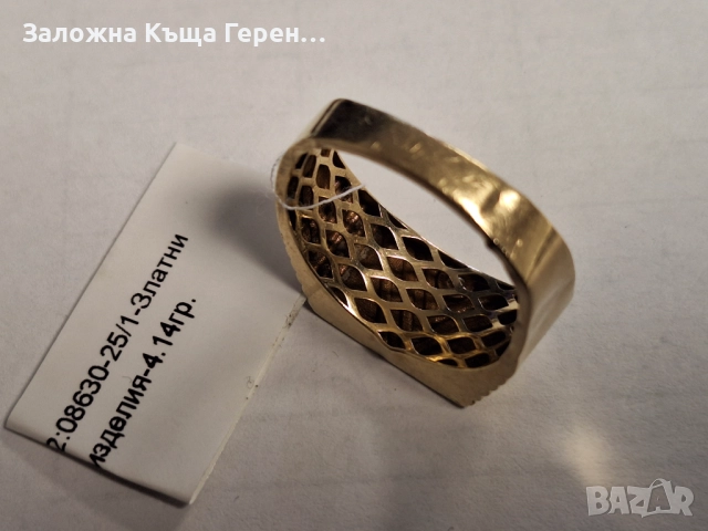 Мъжки залтен пръстен 4,14гр., снимка 2 - Пръстени - 52874980
