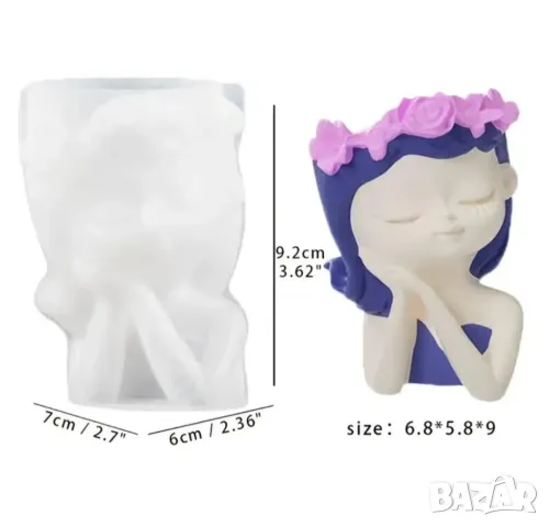 Молд кашпа момиче 2 броя комплект , снимка 7 - Форми - 50238579