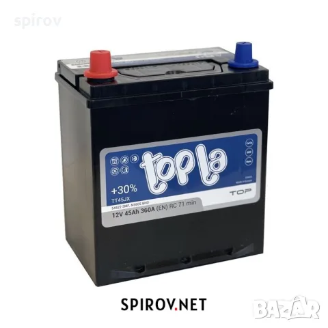 Акумулатор Topla JIS 12V 45Ah 360A /л+/ малка кутия
