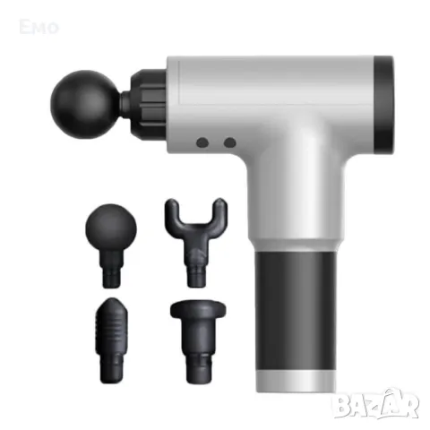 Масажиращ пистолет за мускули 4 в 1 - Fascial Gun HG-320, снимка 8 - Масажори - 48450157
