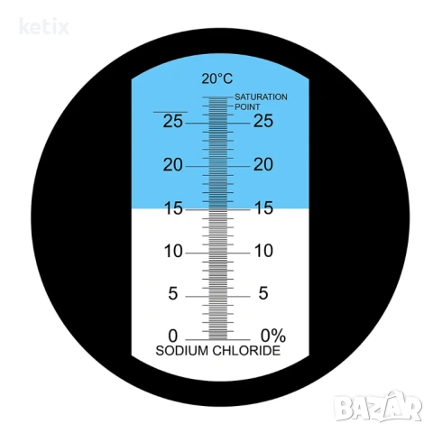 Рефрактометър за соленост RETK-76, 0-28%, снимка 2 - Други стоки за дома - 53084615