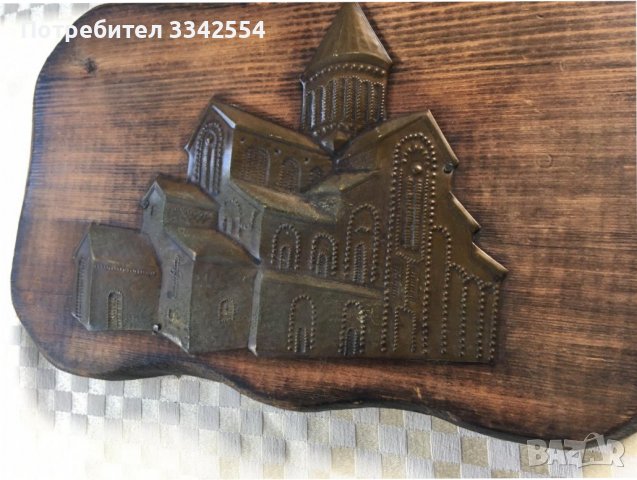 ПАНО МЕД БАКЪР ДЪРВО РЕЛЕФ, снимка 4 - Други ценни предмети - 37357790