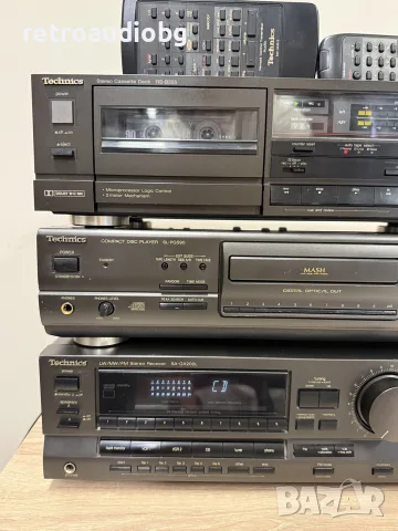 🔊Ретро аудио сет TECHNICS - ресийвър с дистанционно, CD плеър с дистанционно и дек🔉, снимка 3 - Аудиосистеми - 55771160