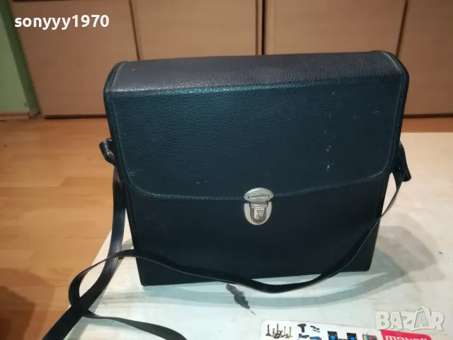 JAPAN-КОЖЕНА ЧАНТА ЗА БИНОКЪЛ 20Х17Х7СМ-MADE IN JAPAN ВНОС SWISS 1201251921