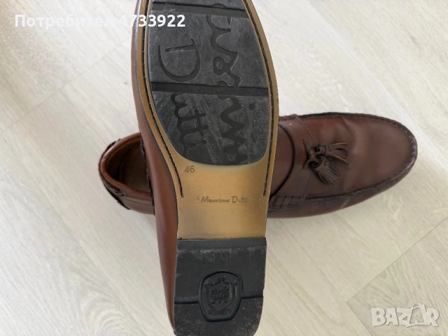 Мъжки кожени мокасини,Massimo Dutti, снимка 2 - Мокасини - 54302290