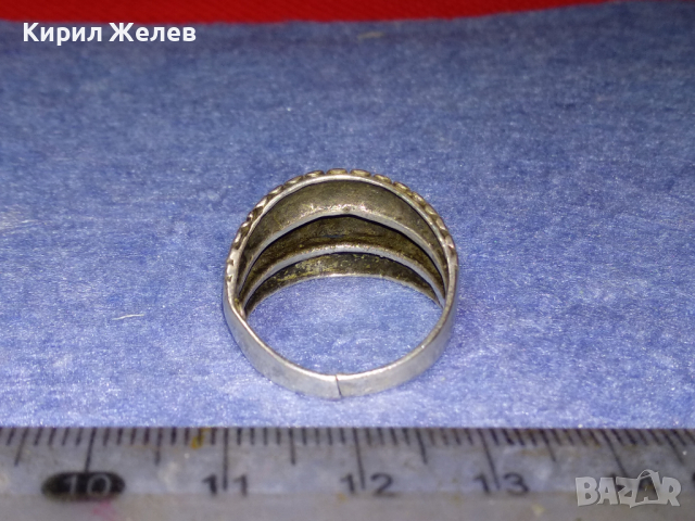 КРАСИВО ОРНАМЕНТИРАН СРЕБЪРЕН ПРЪСТЕН СРЕБРО 925 РЪЧНА МАЙСТОРСКА ИЗРАБОТКА 41891, снимка 17 - Пръстени - 44663726
