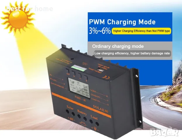 Moniss 80A PWM соларен контролер за зареждане-модул, снимка 5 - Друга електроника - 49672093