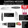 Кухненски нож Santoku на Fissler Pro Series X30Cr13 стомана, с дължина острие 130мм , inox, снимка 4