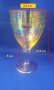 Стъклени чаши за концентрат или вино, богата ръчна инкрустация, столче, седефен ефект, снимка 2