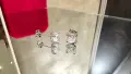 CARTIER C de Cartier White Gold Stud Diamond Дамски Обеци, снимка 5