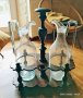 Старинен комплект за олио и оцет , снимка 3