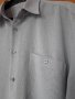 Мъжка риза с къс ръкав светлосива голям размер, снимка 3